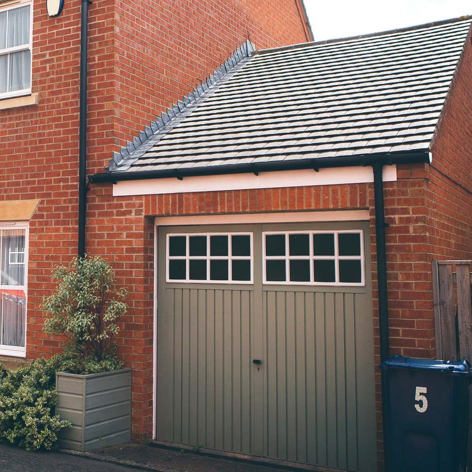 Garage extension on modern house